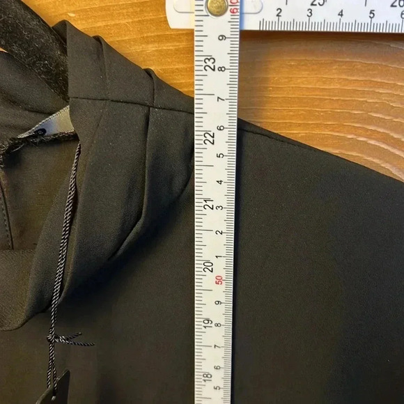 Revolve Krista women’s blouse black long sleeve high collar button in back event - Picture 3 of 11